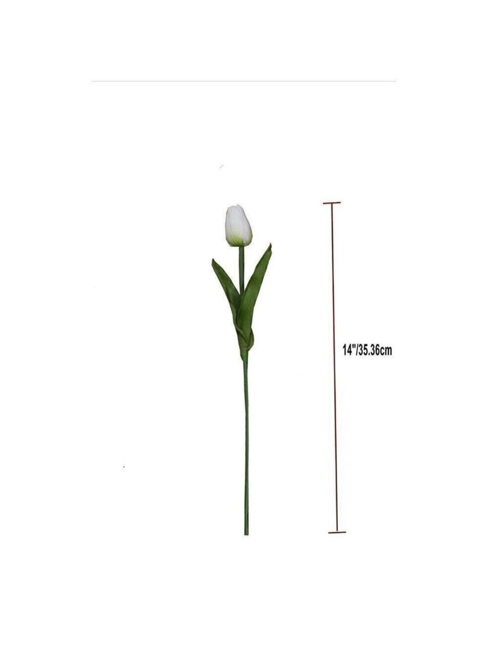 Artificial Creamy White Tulip Stems Bouquet 20 Stems 14 inch Realistic Look Fake - Picture 6 of 6